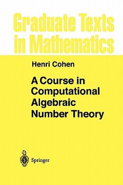 portada a course in computational algebraic number theory (en Inglés)