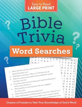 portada Bible Trivia Word Searches Large Print: Dozens of Puzzles to Test Your Knowledge of God's Word (en Inglés)