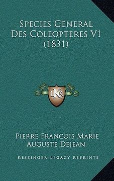 portada Species General Des Coleopteres V1 (1831) (in French)