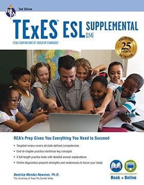 portada Texes esl Supplemental (154), 2nd Ed. , Book + Online (Texes Teacher Certification Test Prep) 
