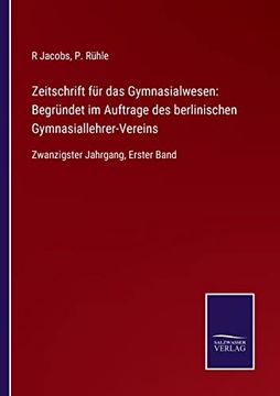 portada Zeitschrift fur das Gymnasialwesen (en Alemán)