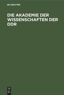 portada Die Akademie der Wissenschaften der ddr (in German)