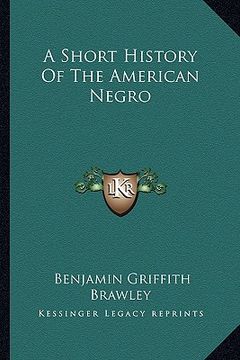 portada a short history of the american negro (in English)