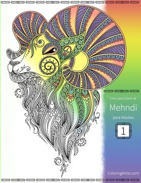 portada Livro para Colorir de Mehndi para Adultos (en Portugués)