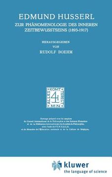 portada Zur Phänomenologie Des Inneren Zeitbewusstseins (1893-1917) (in German)