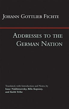 portada Addresses to the German Nation (Hackett Classics)