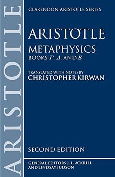 portada Metaphysics: Books Gamma, Delta, and Epsilon (Clarendon Aristotle Series) (Bks. 4-6) (in English)