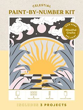 portada Chronicle Books Mindful Crafts: Celestial Paint-By-Number kit (en Inglés)