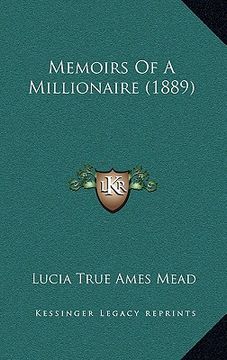 portada memoirs of a millionaire (1889) (en Inglés)