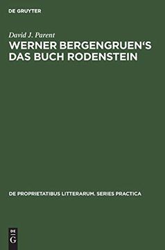 portada Werner Bergengruen's das Buch Rodenstein (de Proprietatibus Litterarum. Series Practica) (en Inglés)