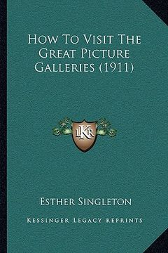 portada how to visit the great picture galleries (1911) (en Inglés)