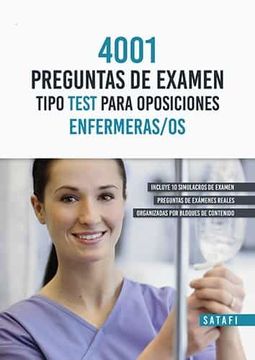 portada 4001 Preguntas de Examen Tipo Test Para Oposiciones Enfermeras/Os