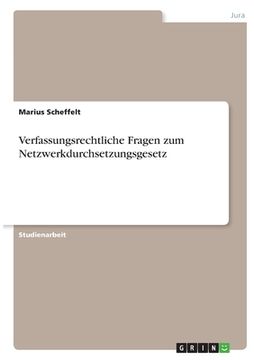 portada Verfassungsrechtliche Fragen zum Netzwerkdurchsetzungsgesetz 