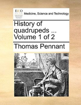 portada history of quadrupeds ... volume 1 of 2 (in English)