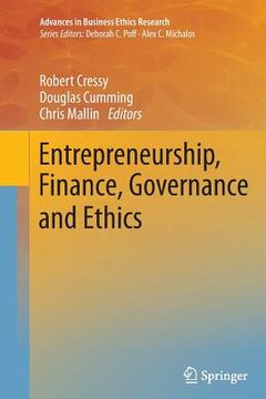 portada Entrepreneurship, Finance, Governance and Ethics (en Inglés)