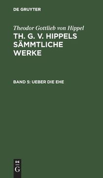 portada Ueber die ehe (German Edition) [Hardcover ] (in German)