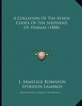 portada a collation of the athos codex of the shepherd of hermas (1888) (en Inglés)