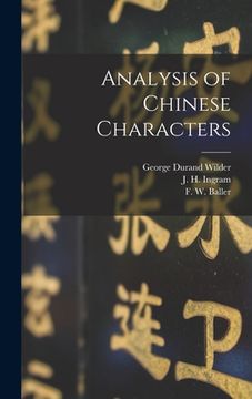 portada Analysis of Chinese Characters