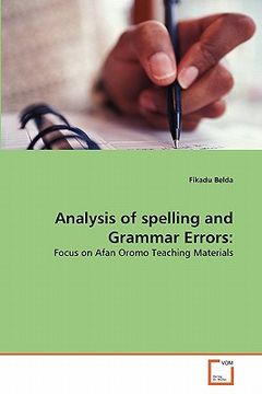 portada analysis of spelling and grammar errors (en Inglés)