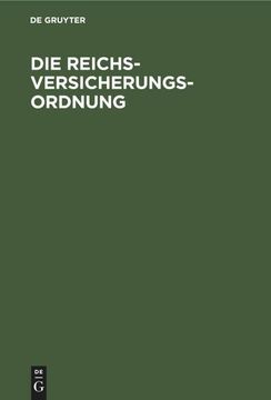 portada Die Reichsversicherungsordnung (en Alemán)