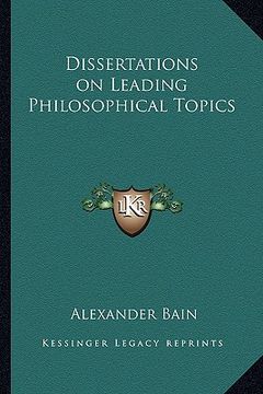 portada dissertations on leading philosophical topics (en Inglés)