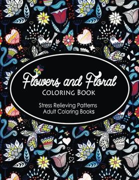 portada Flowers and Floral Coloring Book: Fashion inspired Adult Coloring Book Sketchbook for Artists, Designers, and Doodlers (Vogue Fashion Sketches Coloring Book) (Volume 2)