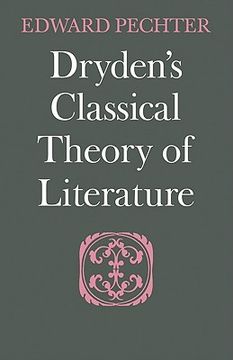 portada Dryden's Classical Theory of Literature Paperback (en Inglés)