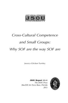 portada Cross-cultural competence and small groups :why SOF are the way SOF are