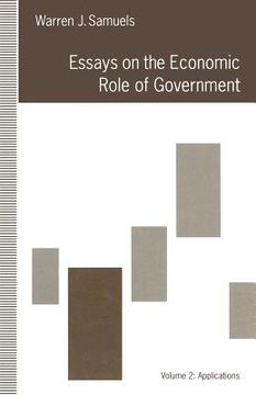 portada Essays on the Economic Role of Government: Volume 2: Applications (en Inglés)