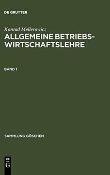 portada Mellerowicz, Konrad: Allgemeine Betriebswirtschaftslehre. Band 1 (en Alemán)