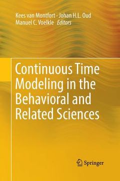 portada Continuous Time Modeling in the Behavioral and Related Sciences (en Inglés)