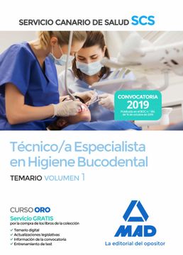 portada Tecnico/A Especialista en Higiene Bucodental del Servicio Canario de Salud. Temario (Vol. 1)