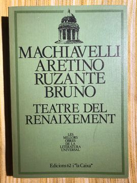 portada Teatre del Renaixement. Machiavelli / Aretino / Ruzante / Bruno (en Catalá)