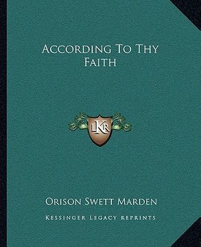 portada according to thy faith (en Inglés)
