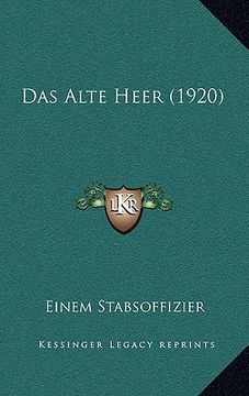 portada Das Alte Heer (1920) (in German)