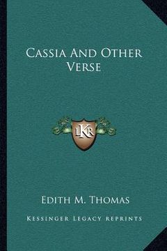 portada cassia and other verse (en Inglés)