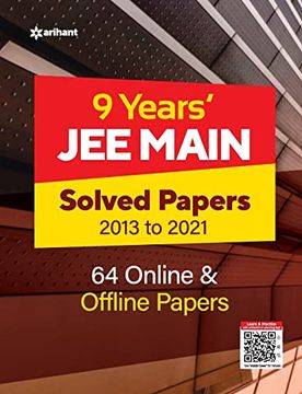 portada 9 Years Solved Papers jee Main 2022 (en Inglés)
