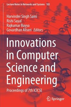 portada Innovations in Computer Science and Engineering: Proceedings of 7th Icicse (en Inglés)
