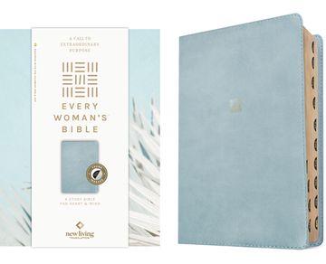 portada NLT Every Woman's Bible (Leatherlike, Sky Blue, Indexed, Red Letter, Filament Enabled) (in English)