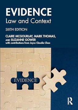 portada Evidence: Law and Context (en Inglés)
