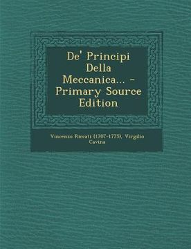 portada de' Principi Della Meccanica... - Primary Source Edition (in Italian)