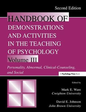 portada Handbook of Demonstrations and Activities in the Teaching of Psychology: Volume III: Personality, Abnormal, Clinical-Counseling, and Social (in English)