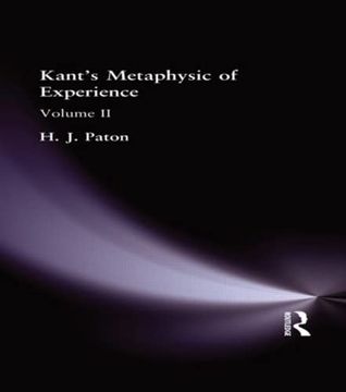 portada Kant's Metaphysic of Experience: Volume ii (Muirhead Library of Philosophy)