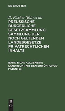 portada Das Allgemeine Landrecht mit den Einführungs-Patenten (en Alemán)