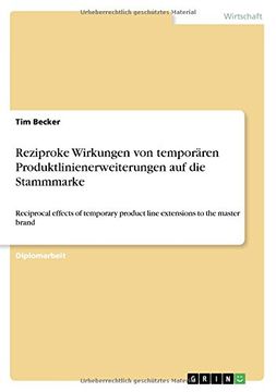portada Reziproke Wirkungen von temporären Produktlinienerweiterungen auf die Stammmarke (German Edition)