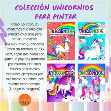 portada LIBROS PARA COLOREAR UNICORNIOS X 4 (in Spanish)