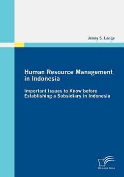 portada human resource management in indonesia (en Inglés)