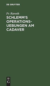 portada Schlemm's Operations-Uebungen am Cadaver (en Alemán)
