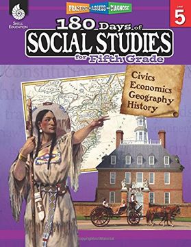 portada 180 Days of Social Studies for Fifth Grade (Grade 5): Practice, Assess, Diagnose (180 Days of Practice) (in English)