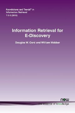 portada Information Retrieval for E-Discovery (Foundations and Trends(r) in Information Retrieval)